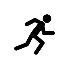 Running man icon isolated on white background