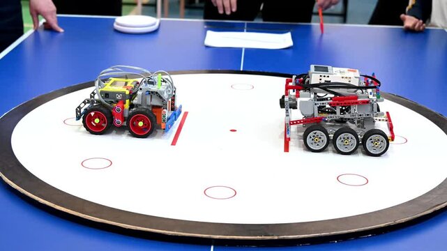 Robot sumo competition