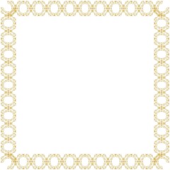 Simple Square Frame with White Background, Border Frame and Unique Photo Frame, Golden Square Frame