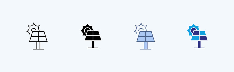 Solar Multiple Cicon Illustration Vector