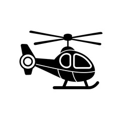 Obraz premium Silhouette of a helicopter toy on transparent background