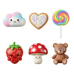 A vibrant collection of cute and colorful squishy toys, perfect for kids and collectors.