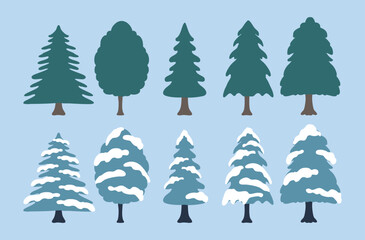 겨울 나무 일러스트 모음