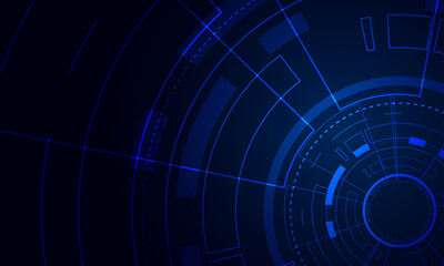 Obraz premium Sci fi futuristic user interface, HUD, Technology abstract background , Vector illustration. 