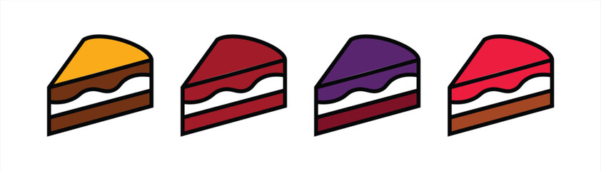 Sweet Chocolate Cake Dessert with Creme icon 