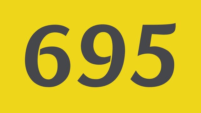 Countdown timer from 700 second to 650 second on yellow background