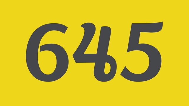 Countdown timer from 650 second to 600 second on yellow background