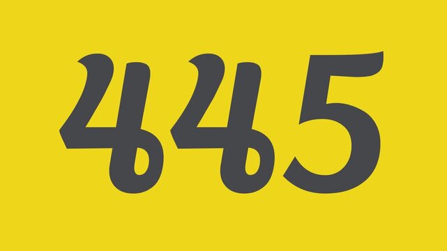 Countdown timer from 450 second to 400 second on yellow background