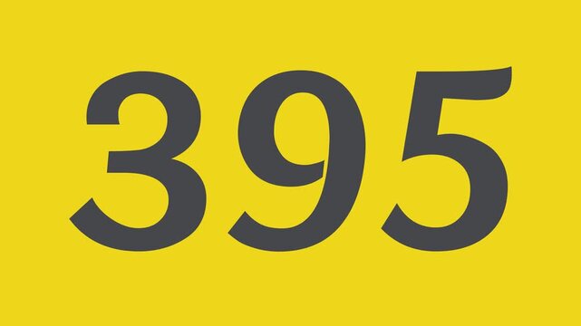 Countdown timer from 400 second to 350 second on yellow background