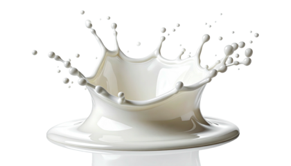 Liquid crown forms as white fluid splash apexes