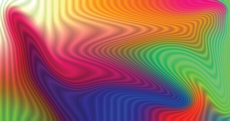 Obraz premium Colorful geometric abstract vector background with wavy lines and retro pattern design