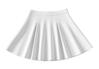 Elegant white skater skirt isolated on transparent background for a chic look