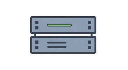 Server Stack Illustration - Data Storage and Network Infrastructure.
