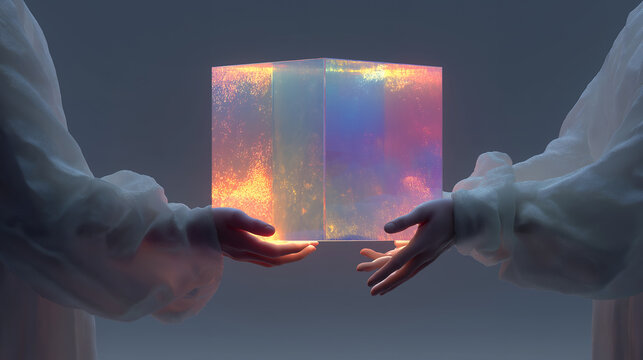 Minimal hand gesture mock-up of two hands creative communication concept human interaction design modern relationship illustration generated ai - Powered by Adobe