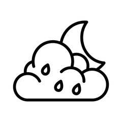 Rain and moon icon