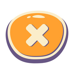 Fototapeta premium Cartoon Button Icon