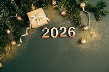 2026 text background. New year and business concept strategy.