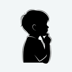 Child silhouette thought