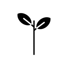 Sprout growth icon vector