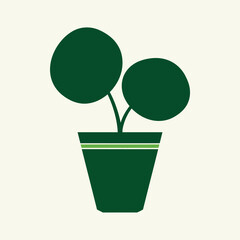 Simple green plant vector