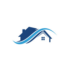 Real estate house roof logo