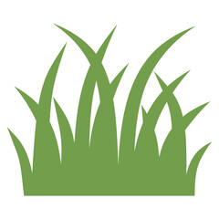 simple green grass blades arranged in a compact cluster. Ideal for icons, nature decor, and outdoor-themed designs.