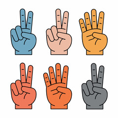 Obraz premium set of hand icons