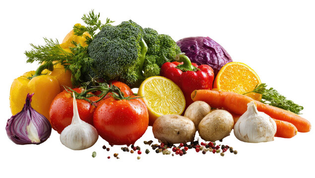 A vibrant assortment of fresh vegetables and fruits
