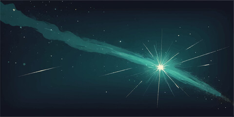 Abstract background design of glowing blue stars in motion through space, creating a bright fantasy backdrop