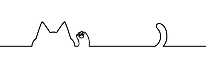 猫モチーフ ライン素材