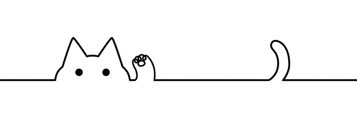 猫モチーフ ライン素材