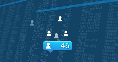 Displaying code with !ERROR messages in dashboard screen, avatars and blue notification bubble