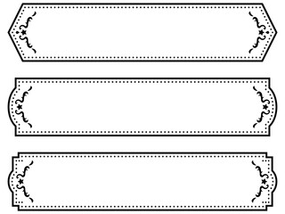 アンティーク/フレーム/枠/タイトル/ブラック/イラスト/素材