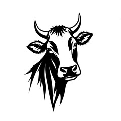 black and white cow