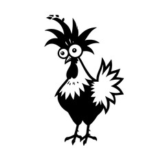 rooster isolated on white background