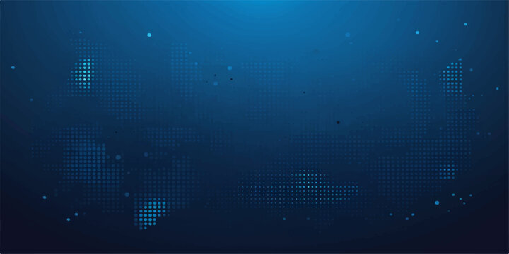 Futuristic digital vector illustration of an abstract blue background pattern with bright lines and stars for technology design, web, and business concept wallpaper