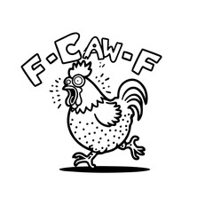 vector illustration of a rooster
