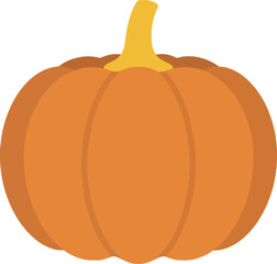 Vibrant orange pumpkin fall harvest vector illustration