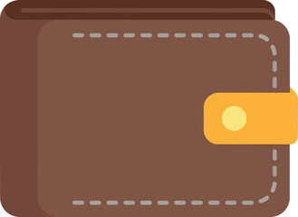 Minimalist brown wallet icon - financial management concept vector
