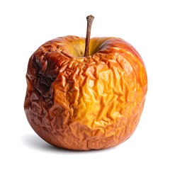 Wrinkled and Decaying Apple - A Symbol of Aging and Imperfection.