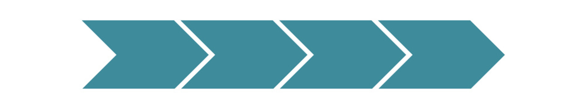 4 Schritte - Verlauf Pfeil in blau