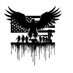 silhouette of bald eagle