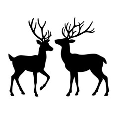 deer silhouette vector