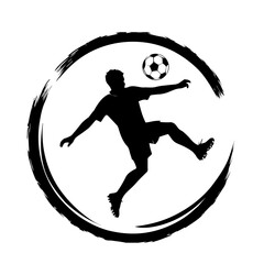 soccer player silhouette vector