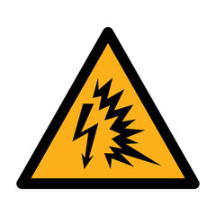 Arc flash vector design warning safety sign standar ISO 7010