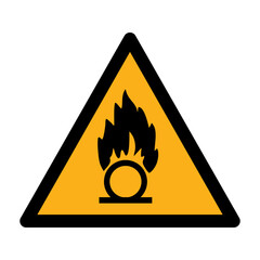 Oxidizing substance vector design warning safety sign standar ISO 7010