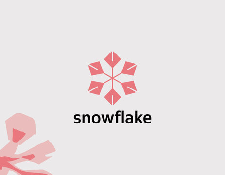 An artistic and vibrant logo showcasing a stylized snowflake, symbolizing uniqueness and creativity, ideal for a winter-themed business or product branding.