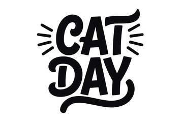 Celebrate National Cat Day with this bold statement piece, perfect for pet lovers and social media promotions, show your feline adoration today
