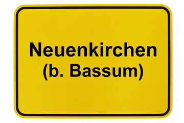 Illustration eines Ortsschildes der Gemeinde Neuenkirchen bei Bassum in Niedersachsen	
