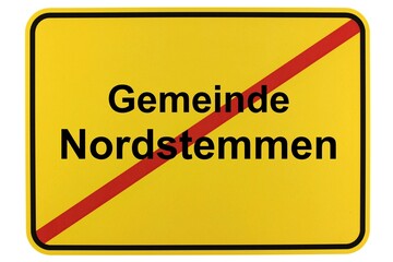 Illustration eines Ortsschildes der Gemeinde Nordstemmen in Niedersachsen	
